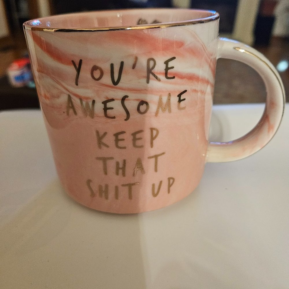 Hendson ceramic cup funny inspirational thoughts  approx. 4inches